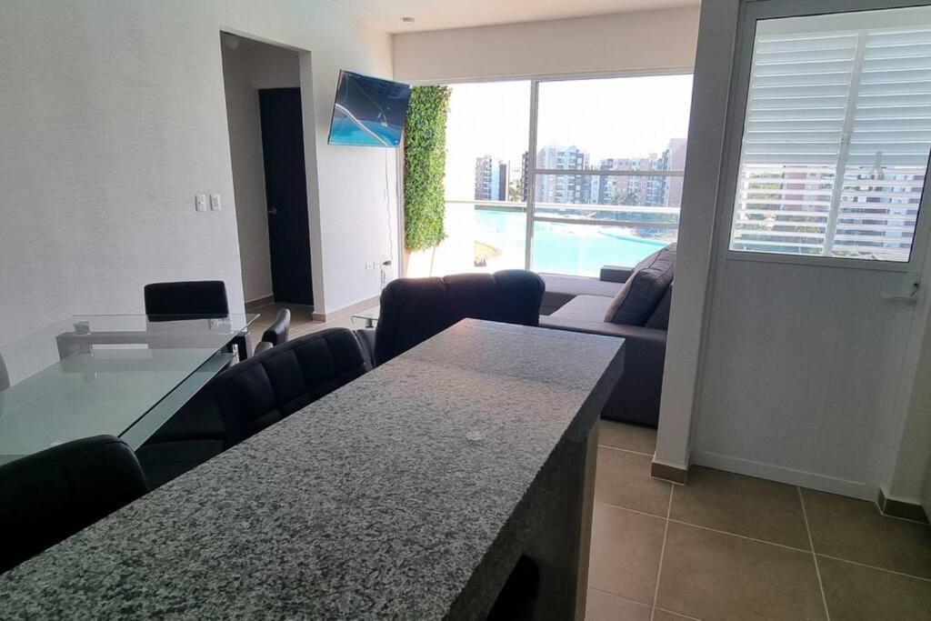 Departamento Con Laguna Artificial Cancun Dış mekan fotoğraf